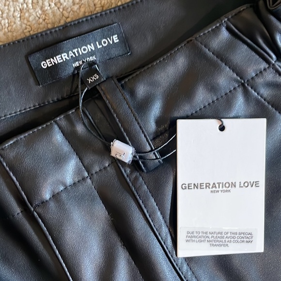 NWT Generation Love Paloma Vegan Leather Cargo Pants - Picture 5 of 10